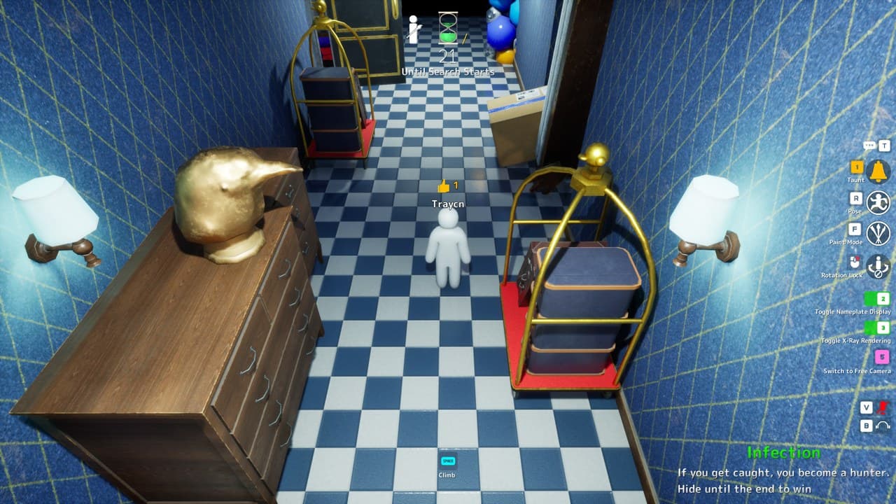 Hallway Statue Line